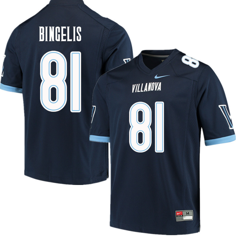 Men #81 Simon Bingelis Villanova Wildcats College Football Jerseys Sale-Navy